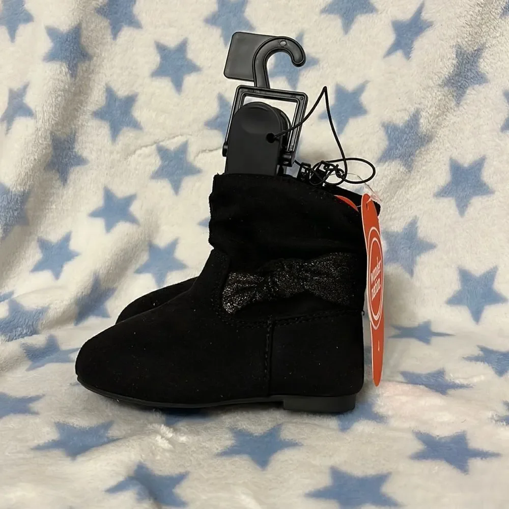 Baby Girls Black Dress Boots